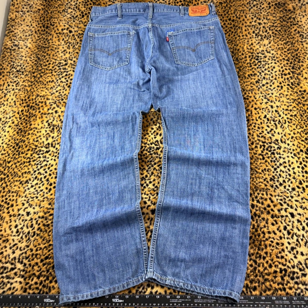 Levis 569 Loose Straight Leg Jeans Mens 38x34 Blue Denim Baggy 00569-0133